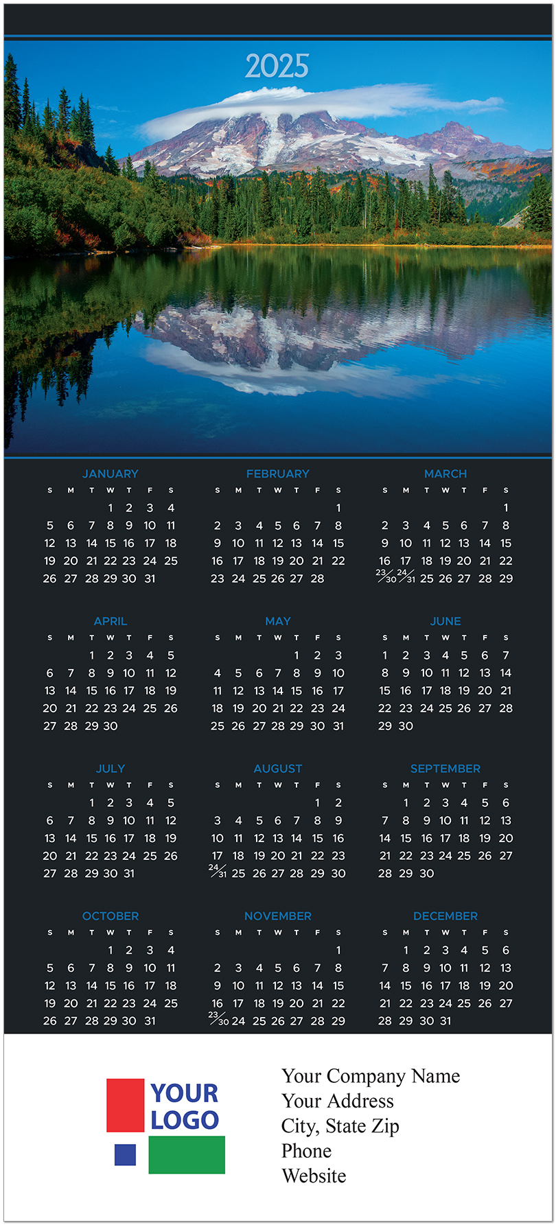 Mountain Premium Calendar Card Business Calendars Posty Cards